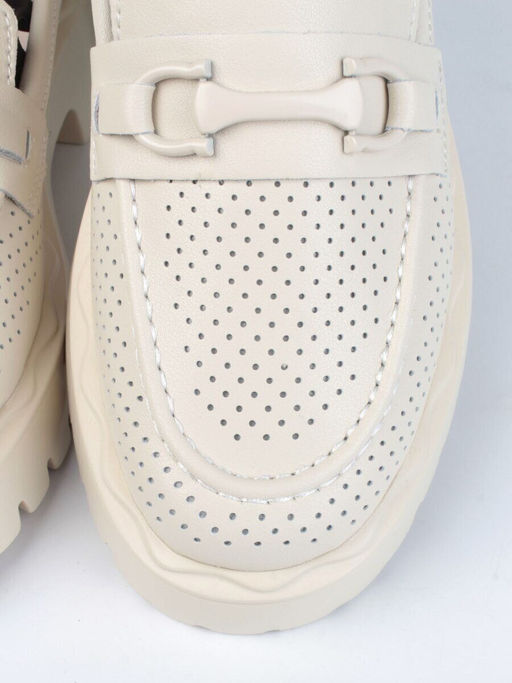 03-PDD179-2 BEIGE Лоферы женские (натуральная кожа)