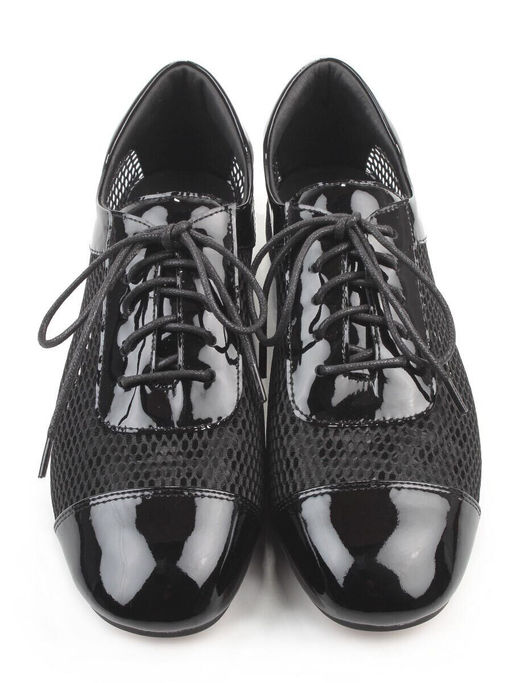 03-H17C-30AG BLACK Полуботинки женские (натуральная кожа)