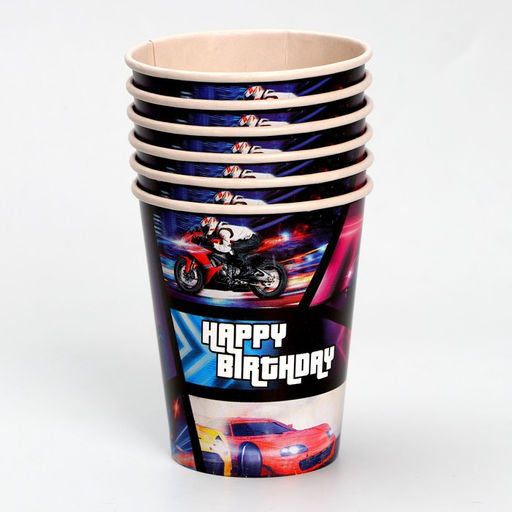 Набор бумажной посуды HAPPY BIRTHDAY in san andreas - Страна карнавалия фото 2