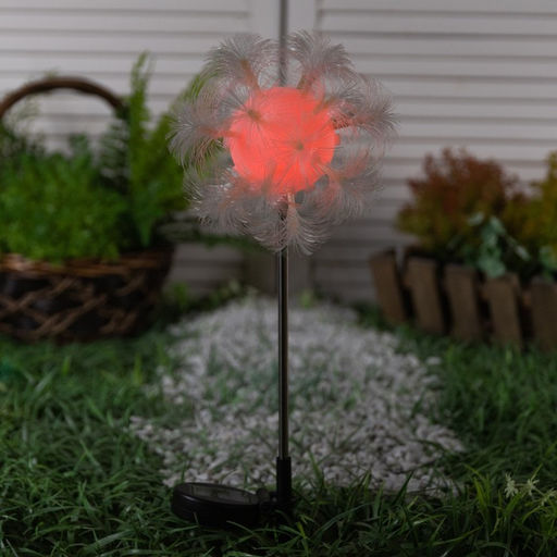 Садовый светильник на солнечной батарее Клубок, 70 см, 1 LED, свечение мульти (RGB) - Luazon lighting фото 3