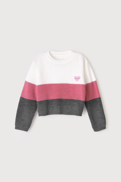 Crockid _ КВ 30120/ш/брусника,серый джемпер для дев фото 2