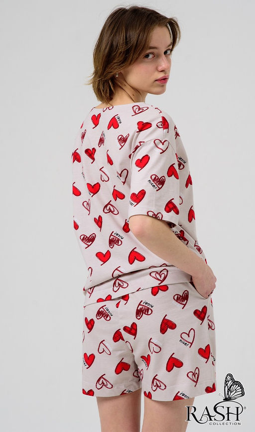 Пижама Валентинки бежевая Цвет:как на фото - Rash фото 6