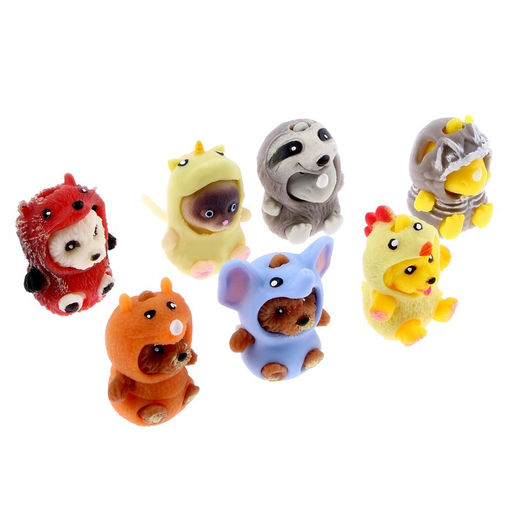 Цена за 24 шт. Антистресс игрушка - мялка «Звери», МИКС