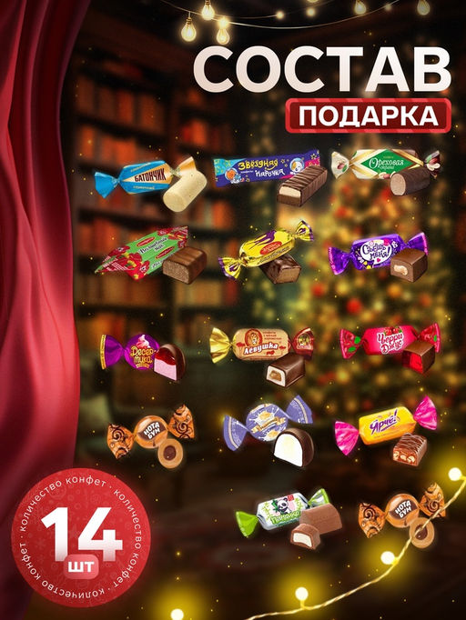 Сладкий новогодний подарок Конфетти, 200 г - Simaland фото 2