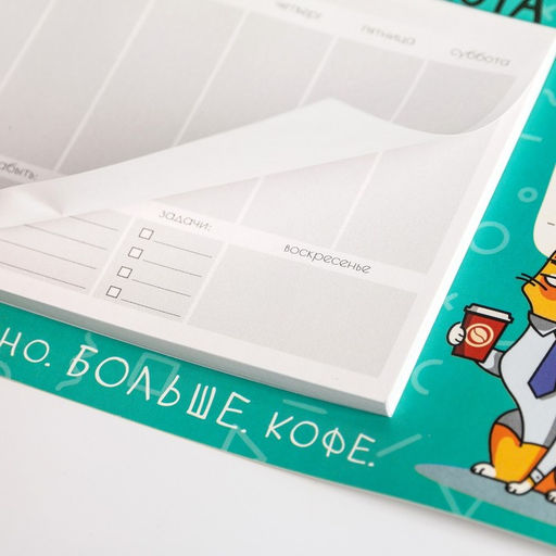 Планер на магнитах с отрывными листами Планер важного кота, 50 л., 15 х 20 см (размер части для заполнения 10 х 13 см) - Artfox фото 3