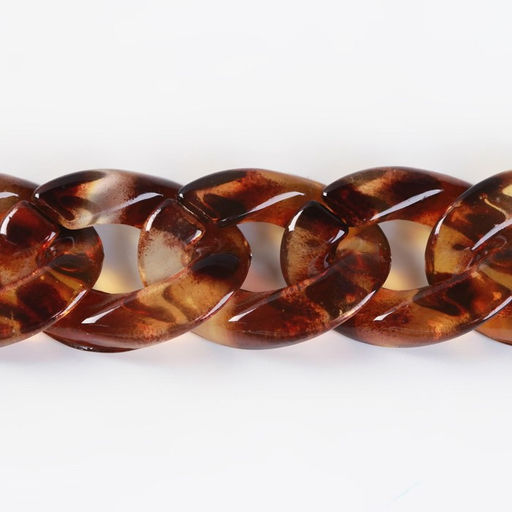 Цепочка для сумки, пластиковая, 17 23 мм, 120 см, цвет черепаховый - Арт узор фото 2