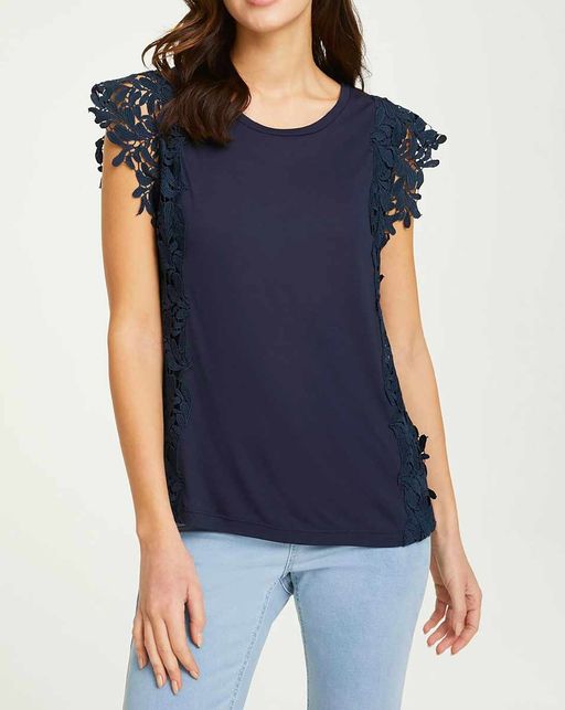 Блузка, синяя - Linea tesini фото 3