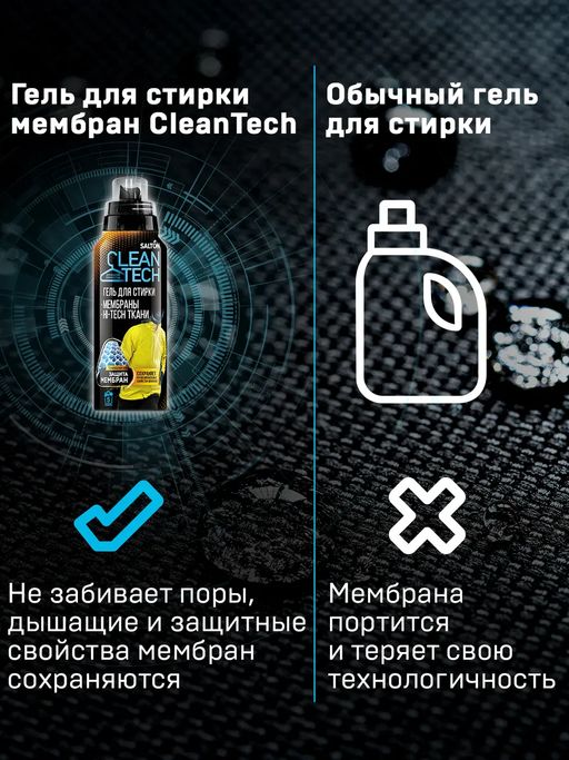 Salton CleanTech Гель для стирки изделий из мембранных тканей, 500 мл  фото 5