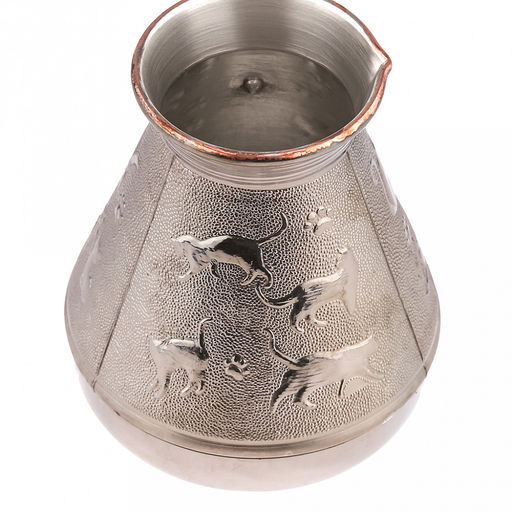 Турка медная 540мл "Кошки", д10см, h11,7см, s0,8мм, деревянная ручка (Россия)