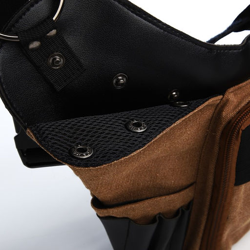 Поясная сумка на молнии, 3 наружных кармана, зацеп на ногу, цвет коричневый - Simaland фото 8