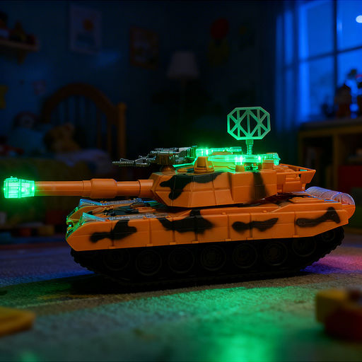 Танк "Боевая машина" свет, музыка, в коробке