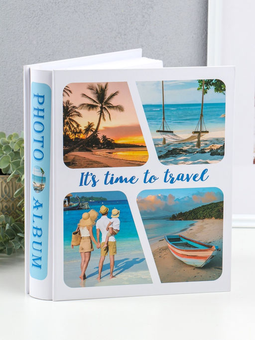 Фотоальбом на 200 фото 13х18 см "Семейный отдых на море" в коробке 5,5х23,5х29,5 см