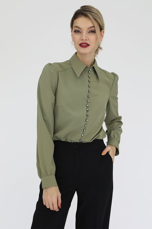 Блузка с навесными петлями - Looklikecat фото 4