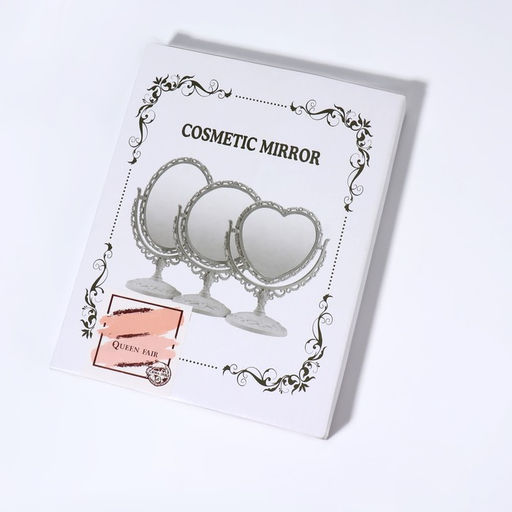 Зеркало настольное «Круг», двустороннее, с увеличением, d зеркальной поверхности 10 см, цвет серебристый