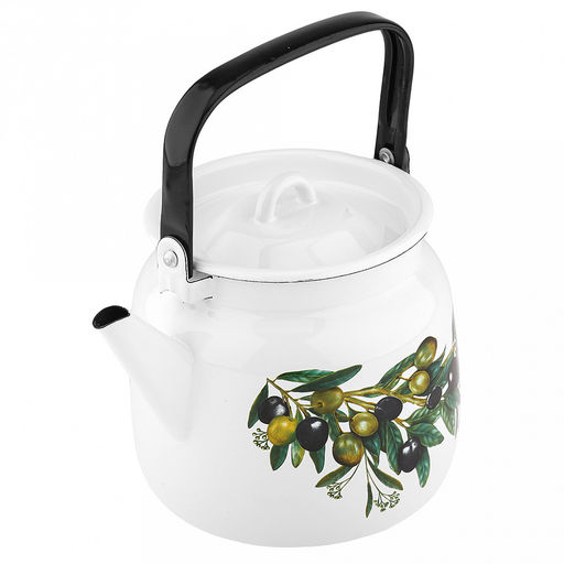 "Оливковая ветвь" Чайник эмалированный 3,5л, металлическая крышка (Россия)