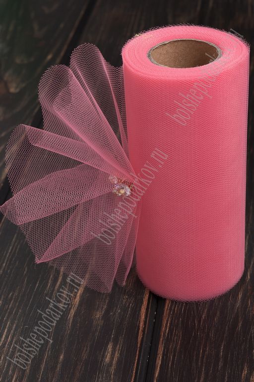 Фатин в шпульках 15 см*25 ярд (SF-603) коралловый №43