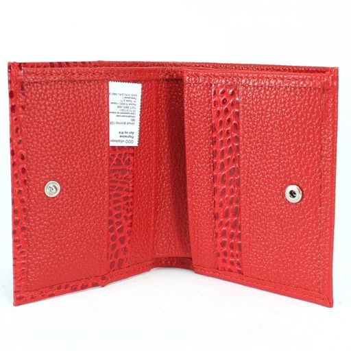 Портмоне женское Croco-ПР-914 натуральная кожа 2 отд, 5 карм, алый флотер/красный КЛ (128/96) 232680  фото 3