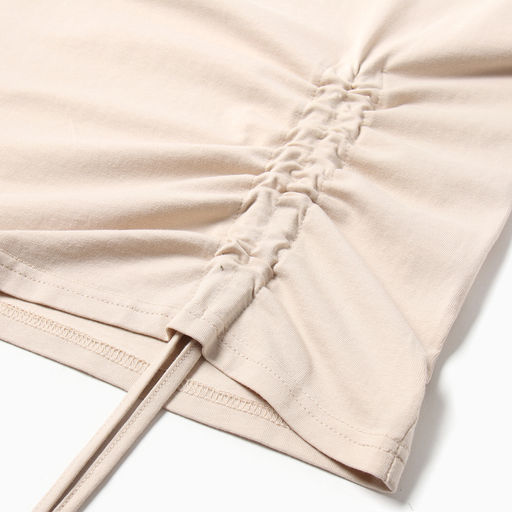 Футболка с кулиской женская MINAKU REGULAR FIT, бежевая, размер 52