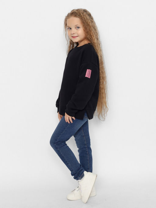 CRB wear/CWJG 63716-22-390 Джемпер для девочки,черный/Ex.Cherubino  фото 4