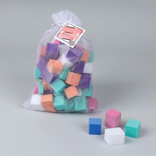 Бафы наждачные для ногтей, четырёхсторонние, 70 шт., разноцветные