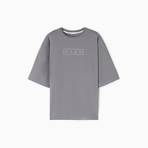 Футболка KAFTAN «пздц», серый, р. 54