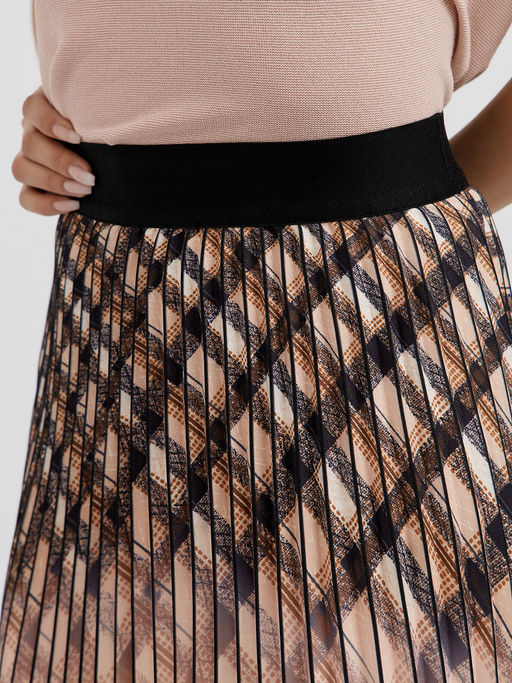 юбка плиссе с принтом в косую клетку - Glenfield фото 9