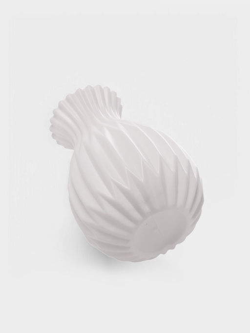 Ваза для цветов Relief, пластик, 11.5×8×17 см, белая