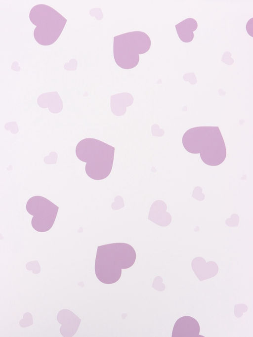 Цена за 20 шт. Пленка для цветов, «Сердца на белом», сиреневый, 57×57 см