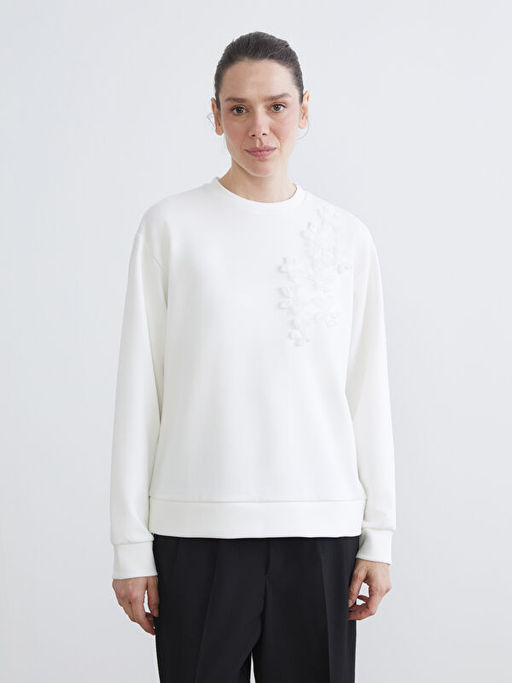 Bisiklet Yaka Kad?n Sweatshirt
