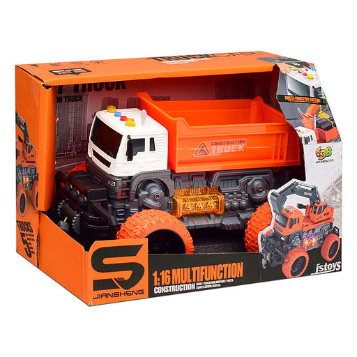 Машина "Мега самосвал" 1:16 (свет, звук) в коробке (цвет оранжевый)