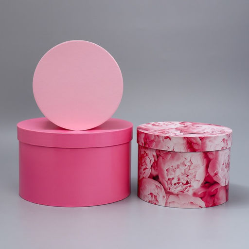 Набор шляпных коробок 3 в 1 Розовый, 18 18 1325 25 15 см - Дарите счастье фото 3