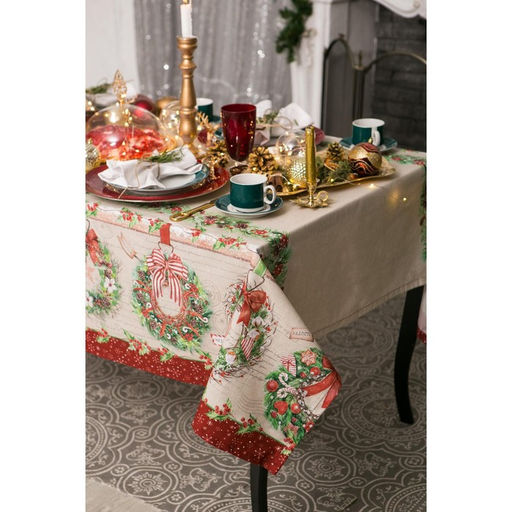 Скатерть новогодняя «Этель. Новогоднее настроение», 147×220 см,100% хлопок, саржа 190 г/м², с ГМВО