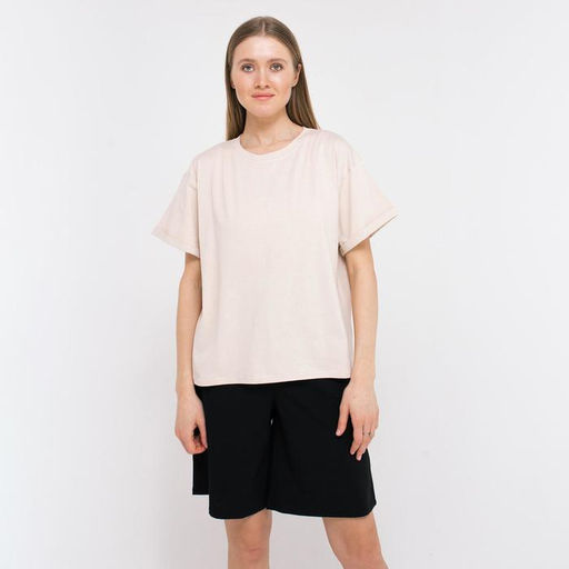 Футболка женская MINAKU REGULAR FIT, бежевая, размер 48