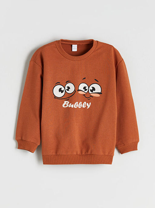 Bisiklet Yaka Erkek ?ocuk Sweatshirt
