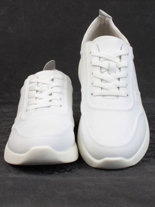 05-PDL195-1 WHITE Кроссовки женские (натуральная кожа)