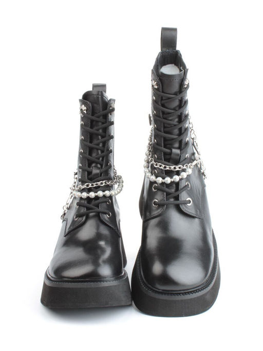 01-GZ6190-L61 BLACK Ботинки демисезонные женские (натуральная кожа) - Фабричный китай фото 8