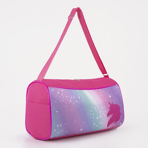 Сумка для фитнеса Единорог на молнии, наружный карман, цвет розовый - NAZAMOK KIDS фото 5