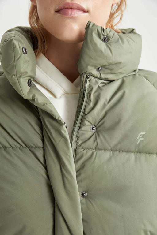 Водонепроницаемая куртка-пуховик с воротником-стойкой DeFactoFit  фото 6