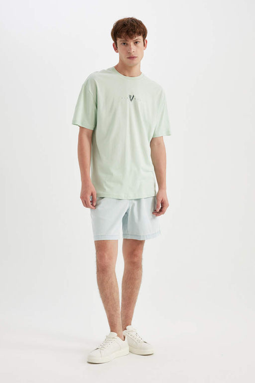 Футболка свободного кроя Vikings с круглым вырезом и короткими рукавами - Defacto фото 2