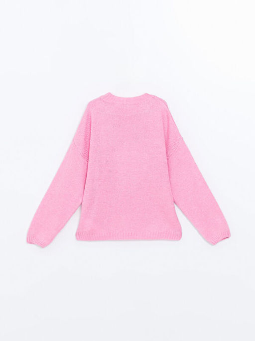 Bisiklet Yaka ?ift Y?nl? Payetli Uzun Kollu K?z ?ocuk Triko Kazak - Waikiki фото 3