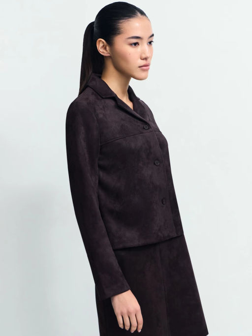 Укороченный жакет из искусственной замши / Zarina