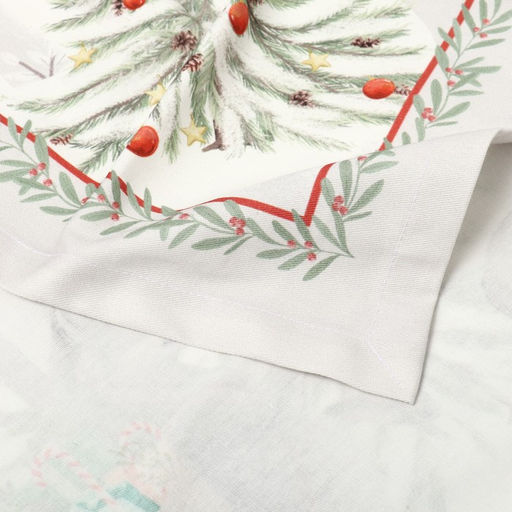 Набор новогодний Новогоднее чудо: скатерть 150?180 см 3 см с ВГМО, салфетка 40?40 см-8 шт., 100% хлопок