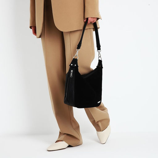 Сумка-мешок на молнии, цвет чёрный - Simaland фото 6