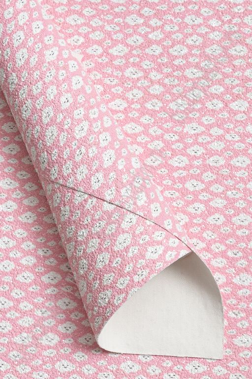 Кожзам с блестками "Облачко" А4 (5 листов) SF-7204, розовый №2