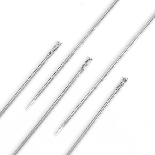 Цена за 4 шт. Иглы швейные, самовдеваемые, d=0.83 мм, 3.6-4.2 см, набор 12 шт