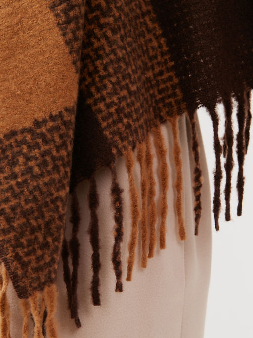 в составе шерсть Большой, мягкий, теплый двусторонний палантин с принтом. - Tantino фото 6