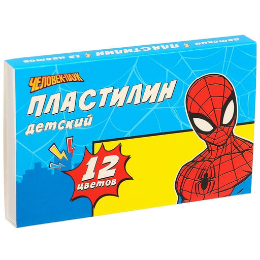 Пластилин Детский, 12 цветов, 180 г, Человек-паук - Marvel фото 8