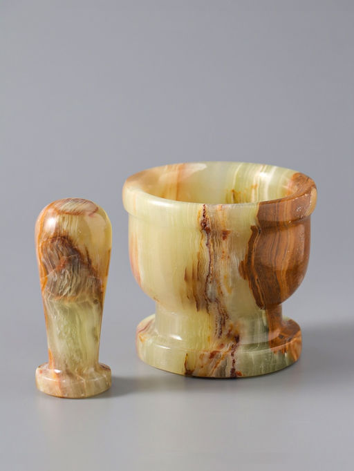 Набор: ступка с пестиком, оникс, 7×8×8.5 см