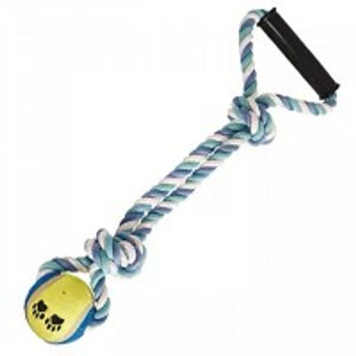 Игрушка д/с Апорт 2 узла+мяч Веревка 250г 43см, Р0109
