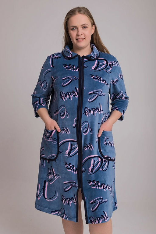 Халат М325337ср синий/розовый - Елена фото 4
